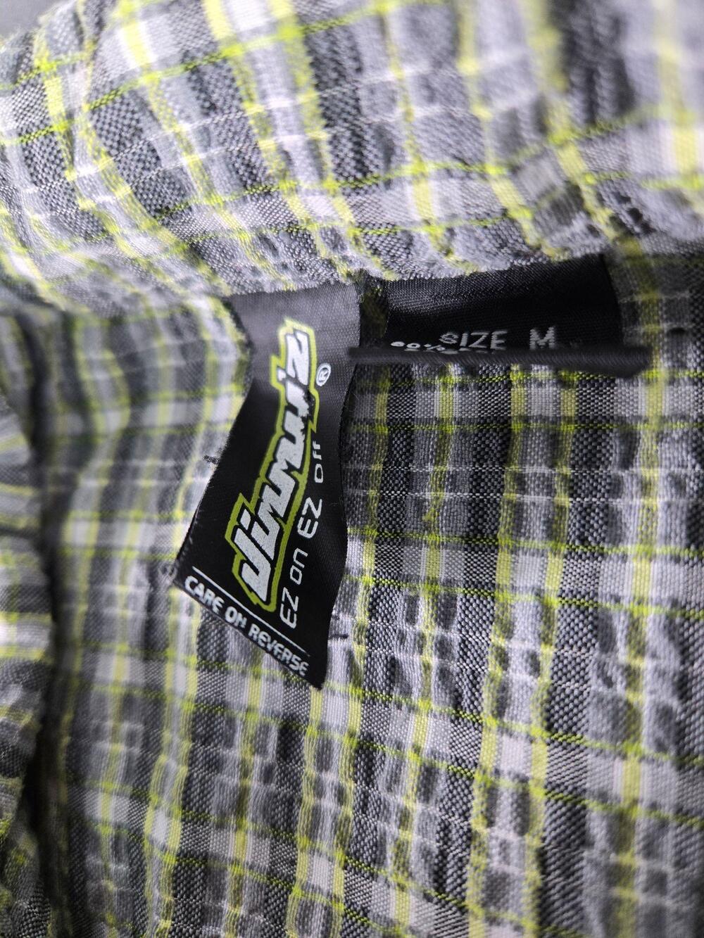 Jimmy'Z Shirt Mens Medium Gray Plaid Short Sleeve Button Up Vtg Skateboard - Picture 3 of 8